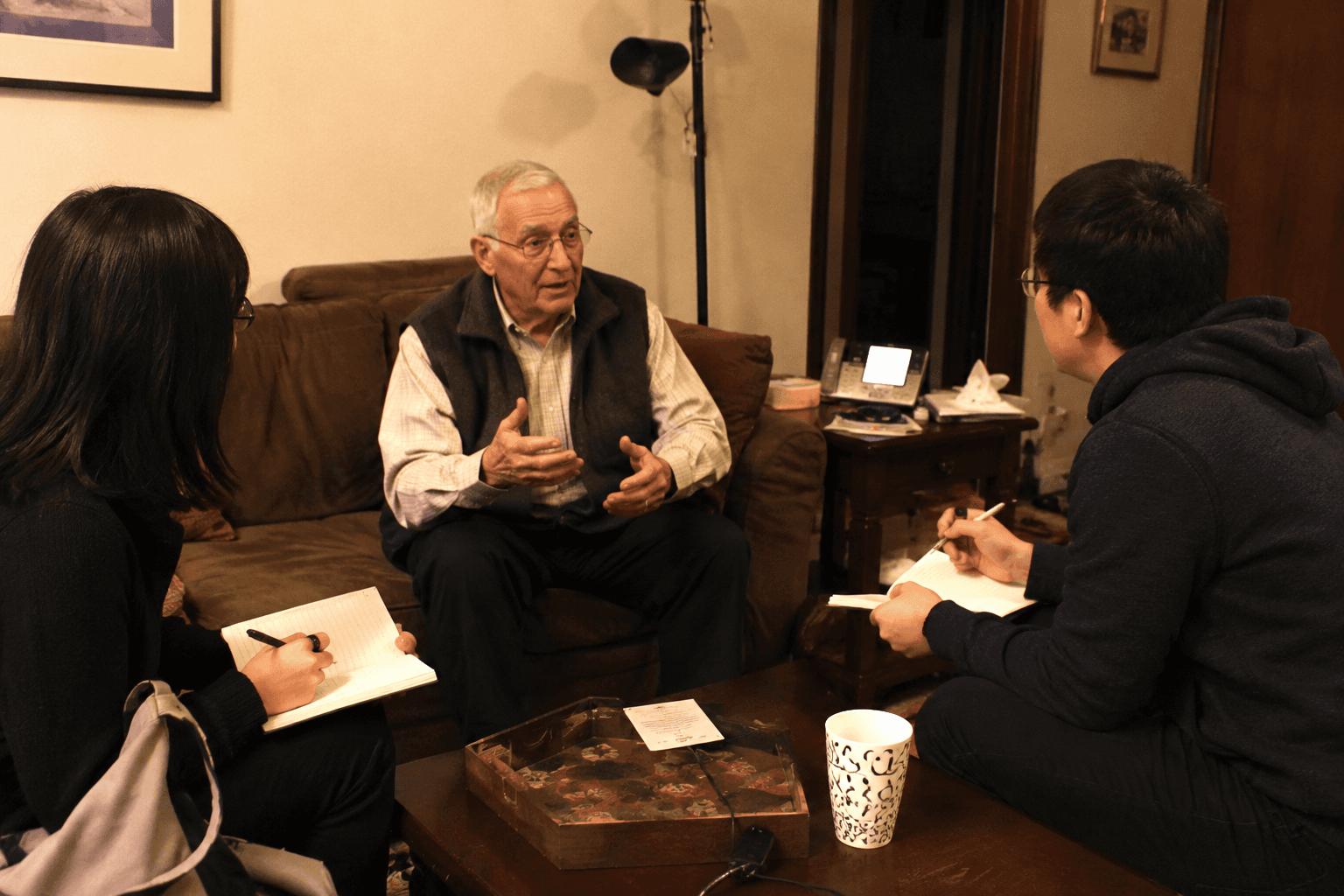 In-home interview with an older adult during SENSORY research