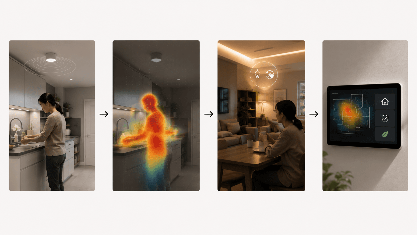 SENSORY flow from thermal detection to adaptive home response